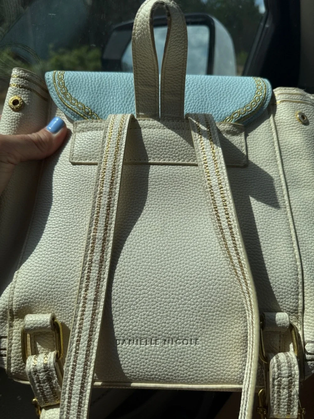 Danielle Nicole legends of Zelda Light Blue & Cream Mini Backpack and wallet - Picture 6 of 12